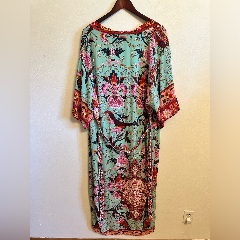 Anthropologie Multicolor Floral Kimono - Picture 4 of 14